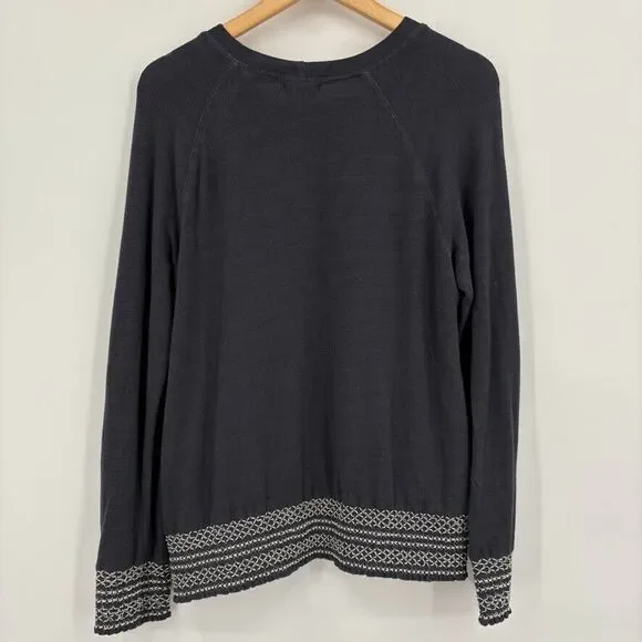 Anthropologie Monrow Smocked Raglan Sweatshirt, Medium, Loungewear Comfort USA - Picture 4 of 11